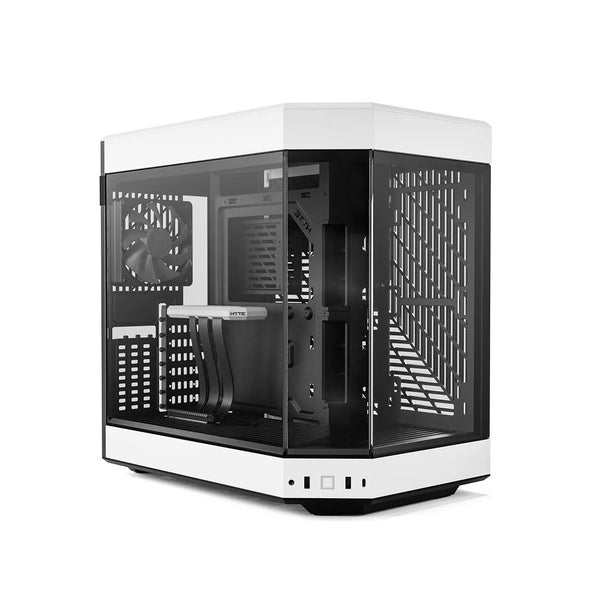HYTE Y60 Dual Chamber Panoramic Tempered Glass Mid-Tower Gaming Case Black&White (No Fans Included) - Anigma
